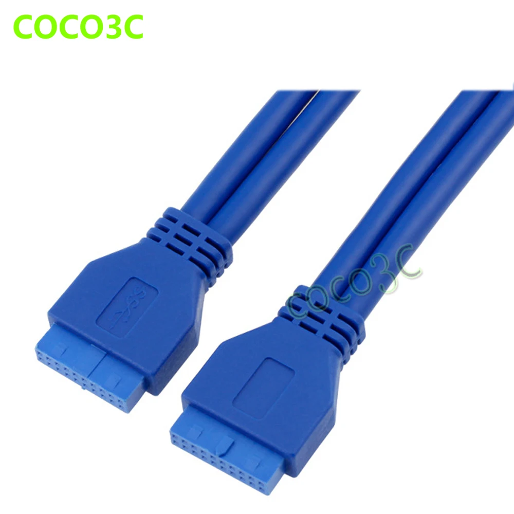 

50cm Motherboard 19P / 20 Pin Female to Female Port Cable 5Gb/s USB 3.0 Header F/F cable
