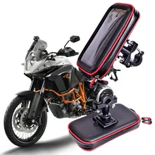 Waterproof Bag GPS Motorcycle Phone Holder Bicycle Handlebar Support Moto Bike Mount for iPhone 13 ProMax Card Slots