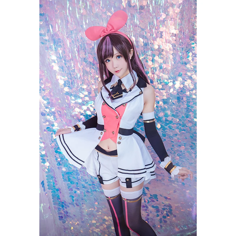 ROLECOS Kizuna AI Косплей головные уборы 65 см/25 6 дюйма длинные коричневые розовые