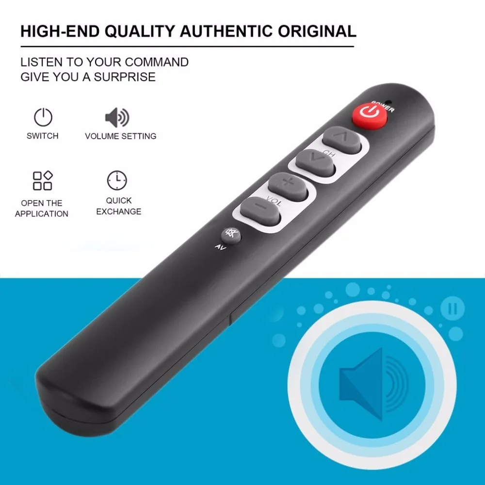 Universal 6 Keys Learning Remote Control with Big Buttons smart controller duplicate for TV STB DVD DVB HIFI Newest | Электроника