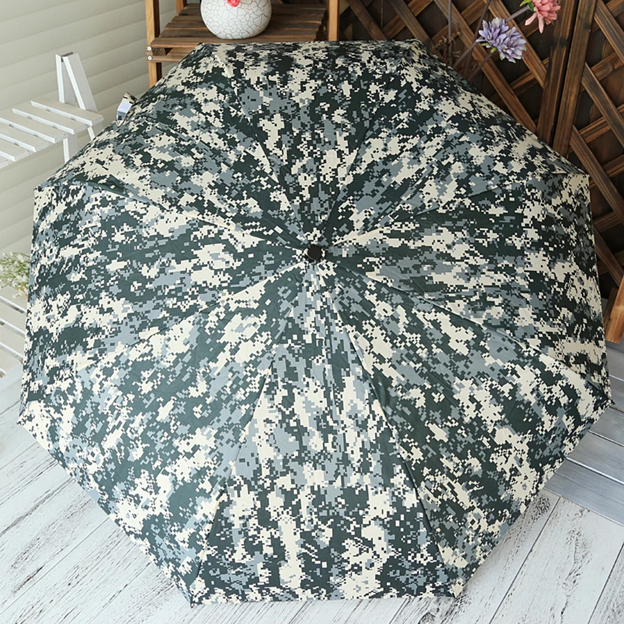 Camouflage Military Travel Umbrella Green Wind Resistant Folding Strong Reinforced Men Automatic Ombrello Antivento 144 | Дом и сад
