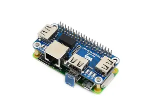 Ethernetusb-хаб HAT для Raspberry Pi, 1x RJ45, 3x USB