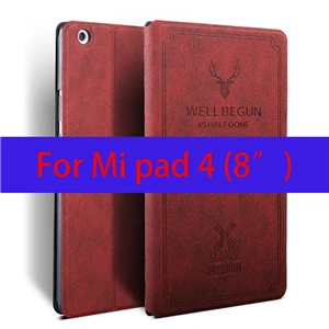 Wine red-MiPad4 Чехол для Xiao mi pad 4 защитный чехол анти-осень 8 дюймов флип-чехол mi pad 4 Plus 10,1 дюймов защитный чехол - Цвет: Wine red-MiPad4