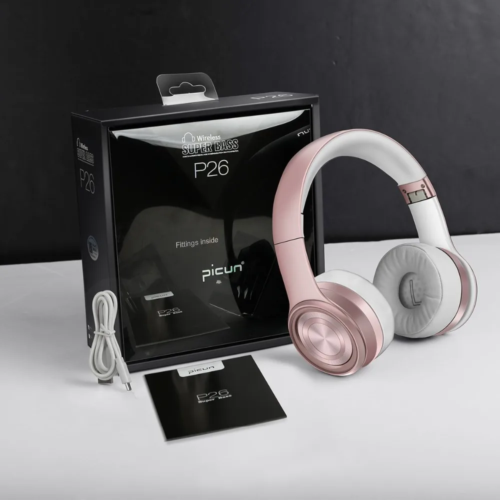 Sound Intone P26 Bluetooth Headphones Over Ear Hi-Fi Stereo Wireless Deep Bass Foldable Earphones with Mic Rose Gold | Электроника