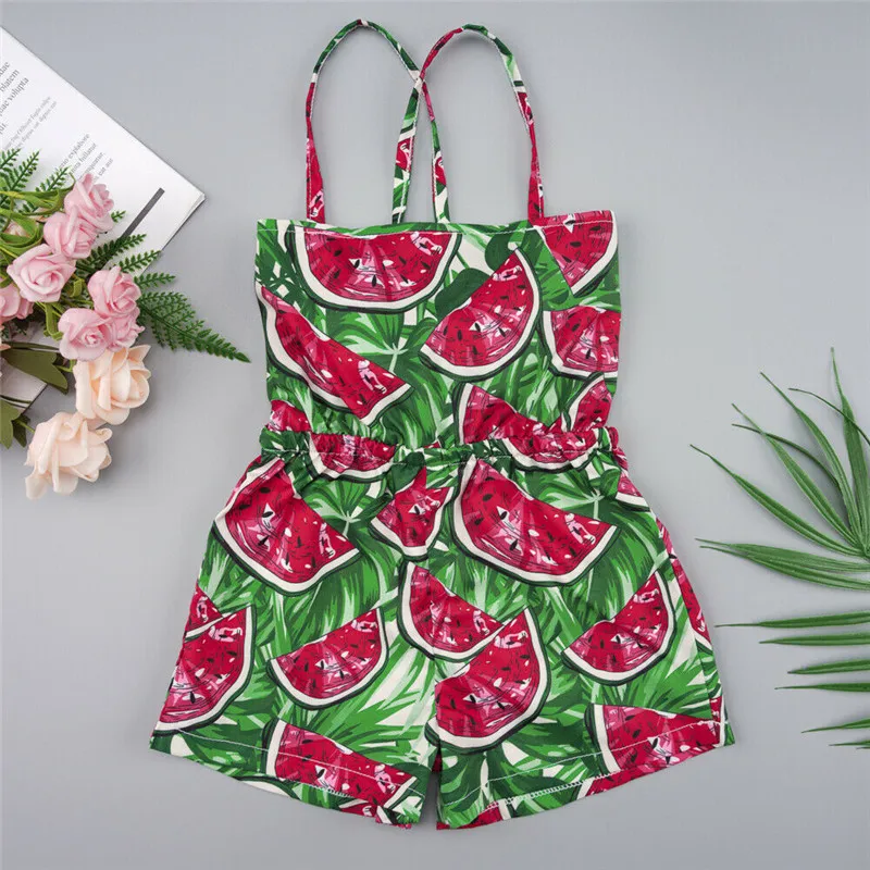 От 0 до 6 лет Летний милый детский комбинезон без застежки для маленьких девочек с