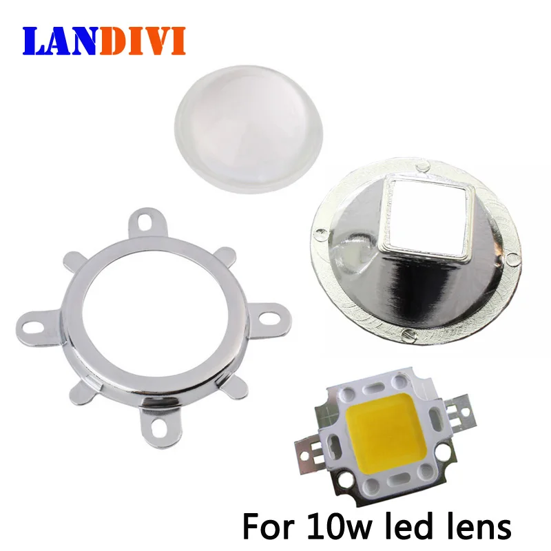 1 компл. 10 Вт LED объектив площади светодиодный отражатели модуль 57 мм reflection чашки +