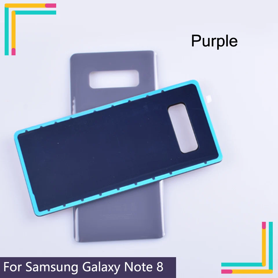 50 шт./лот для Samsung Galaxy Note 8 Note8 N950 N950F Корпус Крышка батарейного отсека задняя крышка