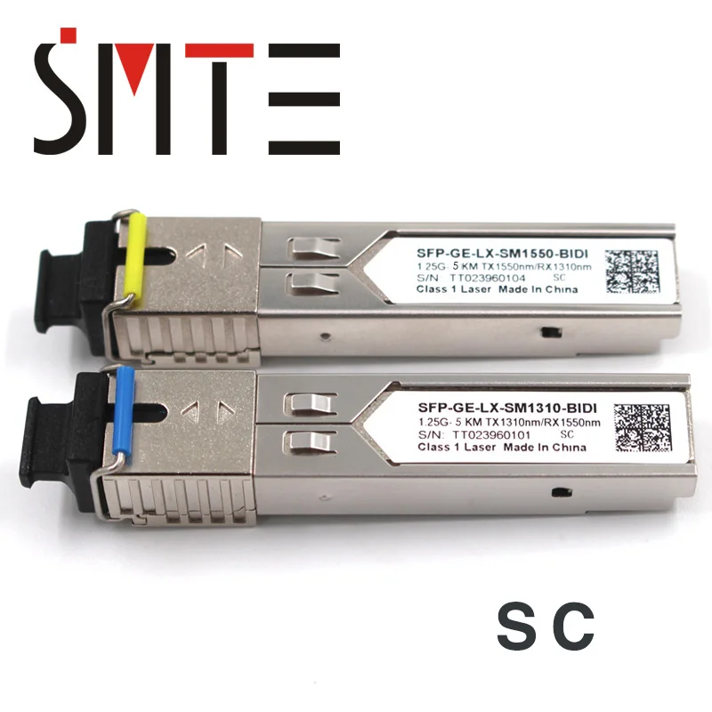 1 пара 25G BiDi SFP TX1550nm/RX1310nm TX1310nm/RX1550nm SC Одномодовый одномодовый для OTDR совместим со
