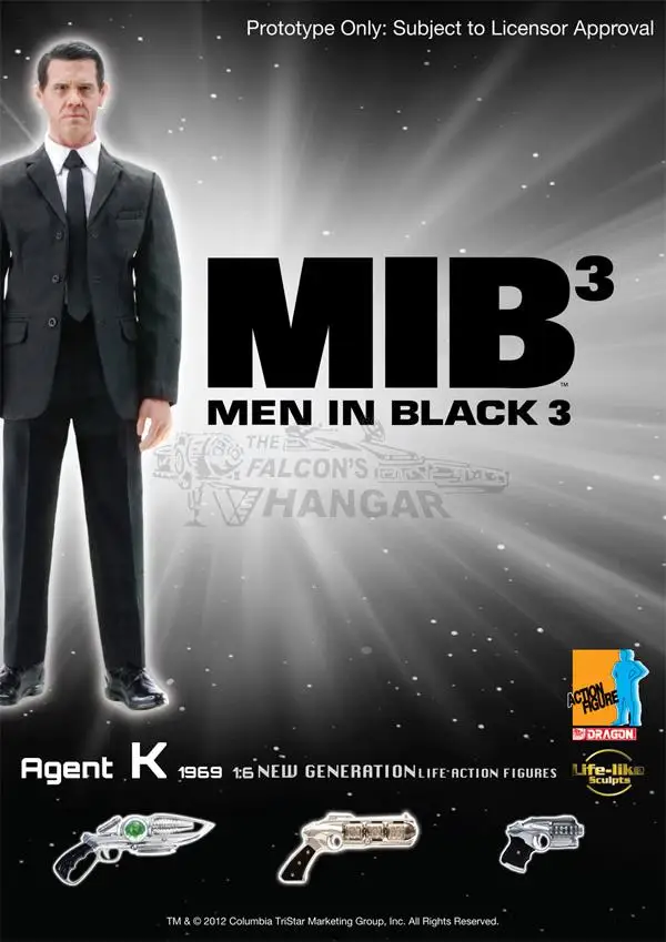 Мужская модель Dragon 73171 CYBER HOBBY MIB3 фигурка 3 в черном стиле агента K 1969 Джоша бролина