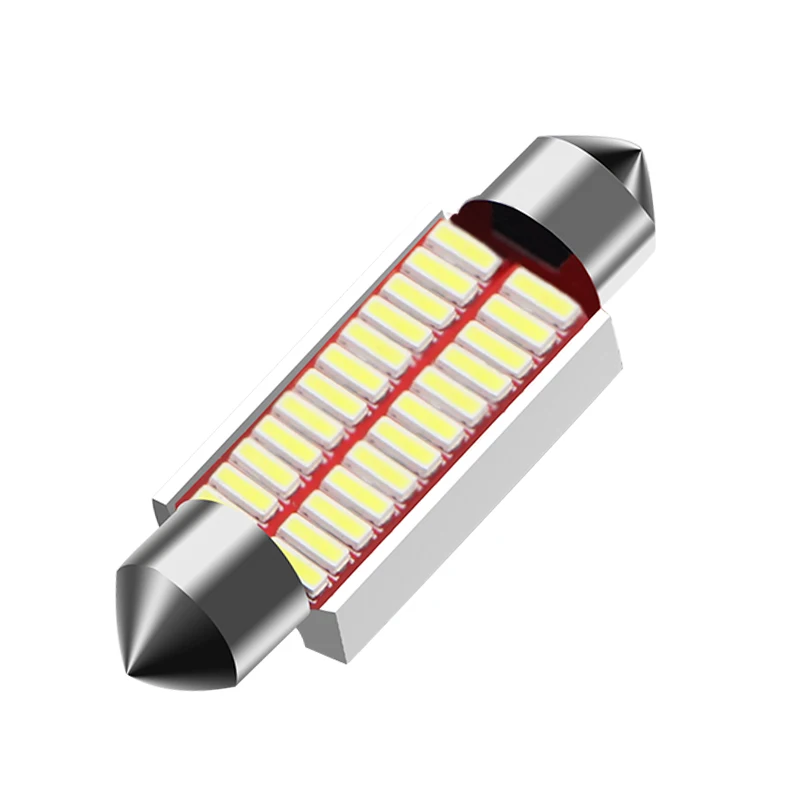 Лама светодиодная автомобильная Festoon 31/36/39/42 мм C5W C10W сверхъяркая 4014 SMD без ошибок