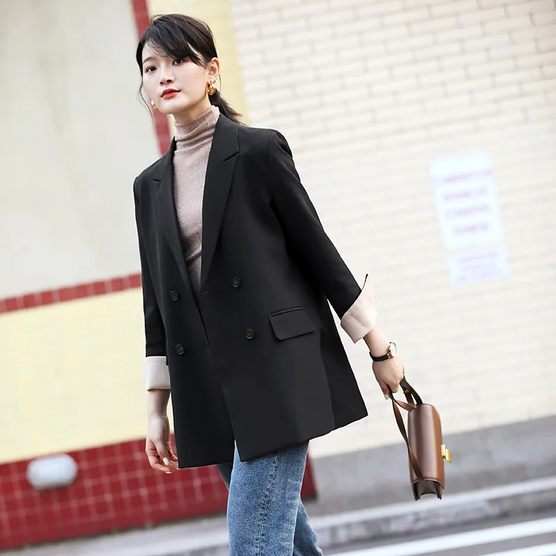 Европейский Новый 2019 Ранняя осень высококачественный однобортный костюм