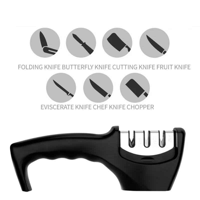 

Little Knife Sharpener 3 Stages Grindstone Kitchen Sharpening Stone Grinder knives Whetstone Diamond Ceramic Sharpener Machine
