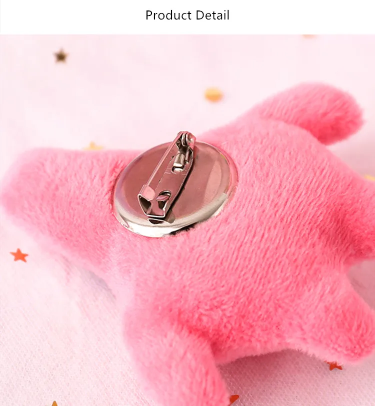 Japanese Cartoon Cute Brooth Plush Doll Bag Accessories Decoration Bear Dog Pig Panda Pin Girl Badge | Игрушки и хобби