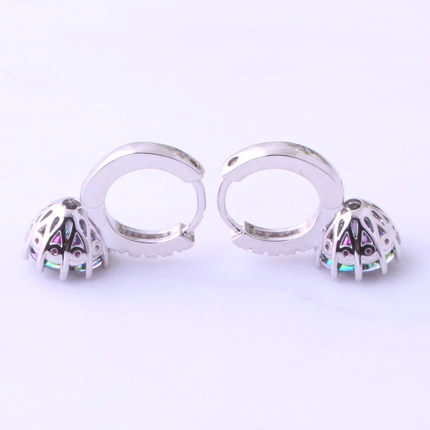 Женский любовный монолог многоцветные серьги-кольца серебристого цвета с