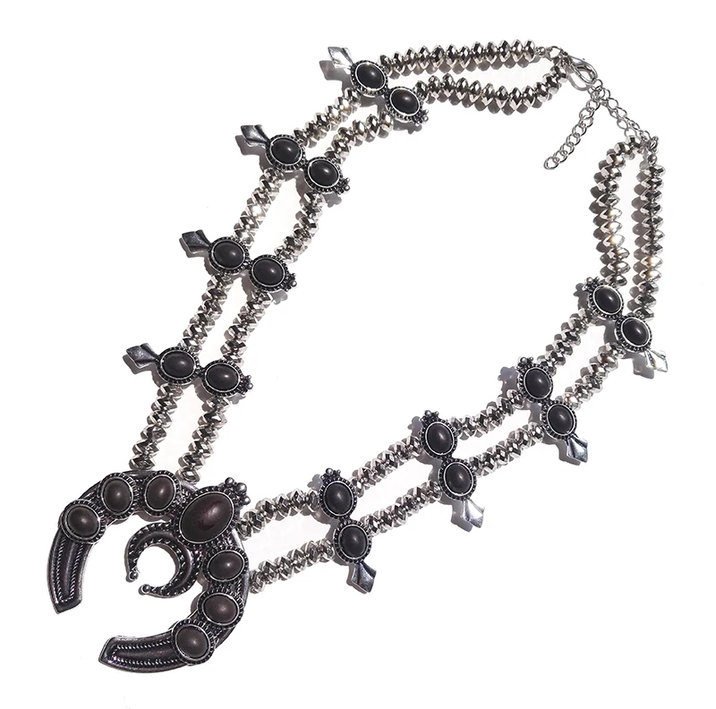 2019 новый Сквош ожерелье с цветком Винтажный серебряный цветы ювелирные изделия