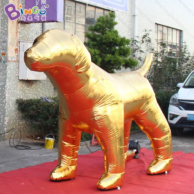 

Chinese New Year 3X2 meters big inflatable golden dog customized decorative air-blown dog toy sports