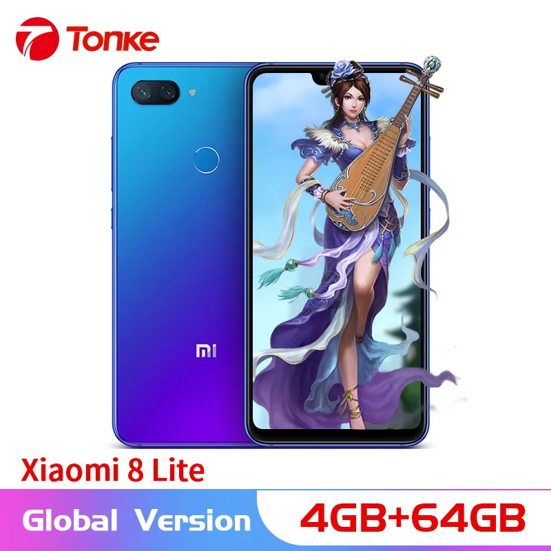 Глобальная версия Xiaomi Mi 8 Lite 4 Гб ОЗУ 64 ПЗУ 6 26 &quot19:9 Нотч полный экран Snapdragon 660 AIE