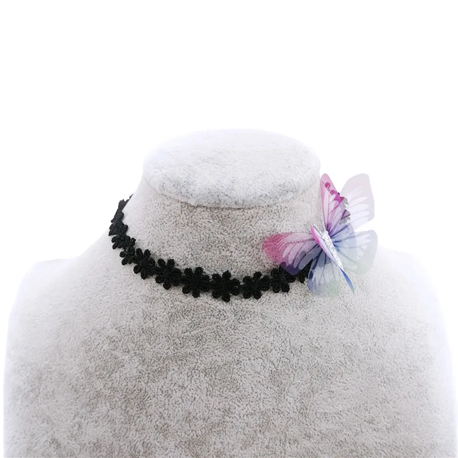 Красочные бабочки для свадебных подарков гостей Кружевное колье ожерелье