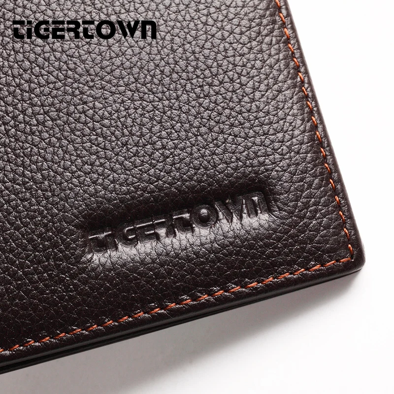 Мужская деловая сумка TIGERTOWN из натуральной воловьей кожи короткий кошелек клатч