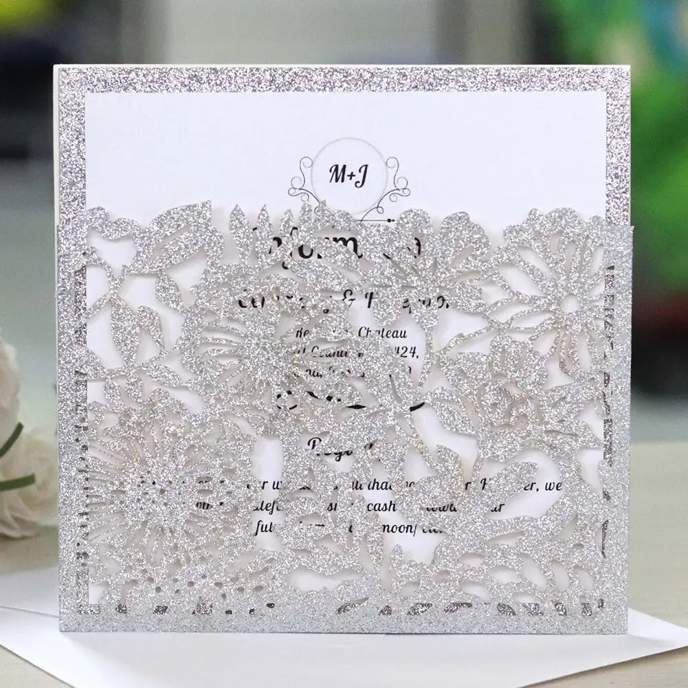 10 шт. европейский стиль сумка стильные приглашения инфракрасные полые