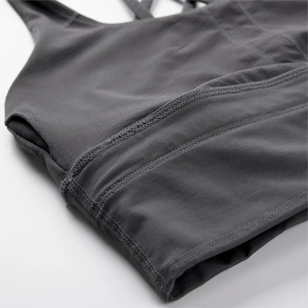 CRZ YOGA Strappy Yoga Bra Top for Women Longline Wirefree Padded Medium Support Sports Bras