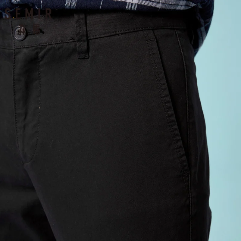 SEMIR Для мужчин хлопок мужские брюки Чинос Слим Фит узкие с боковыми карманами в