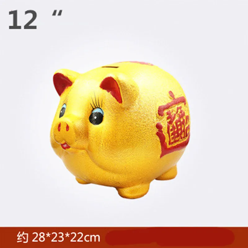 Керамическая Золотая свинка копилка скульптура большая аксессуары для