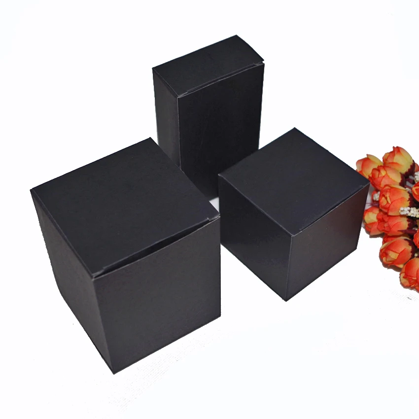 Бумажная коробка упаковка клапан трубка 100 шт./лот 5x5x11 см картон 350gsm крафт свадьба