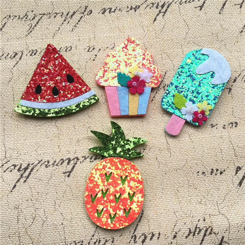 Бесплатная доставка 30 шт./лот блестящая шерсть войлок красочная чашка торт