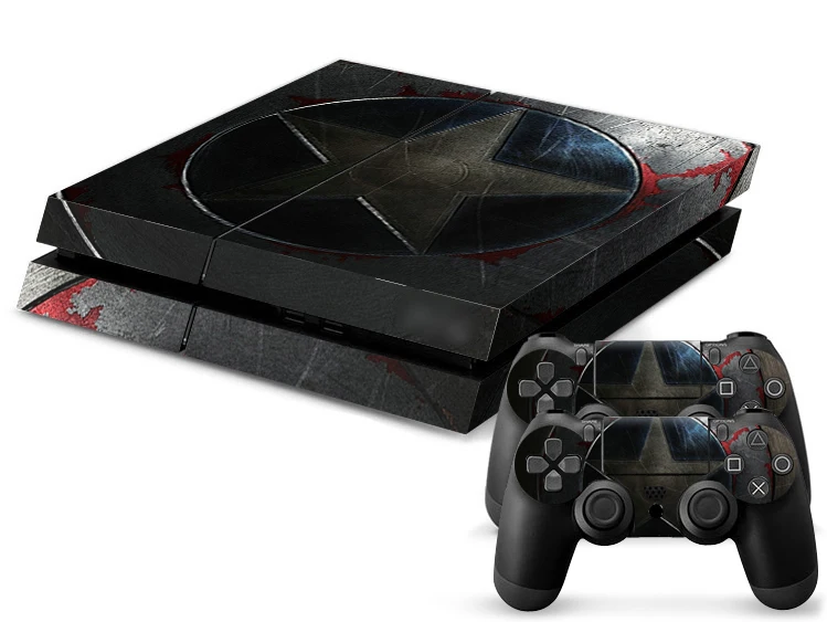 Капитан Америка спереди и сзади виниловая наклейка PS4 кожи Наклейки Обёрточная