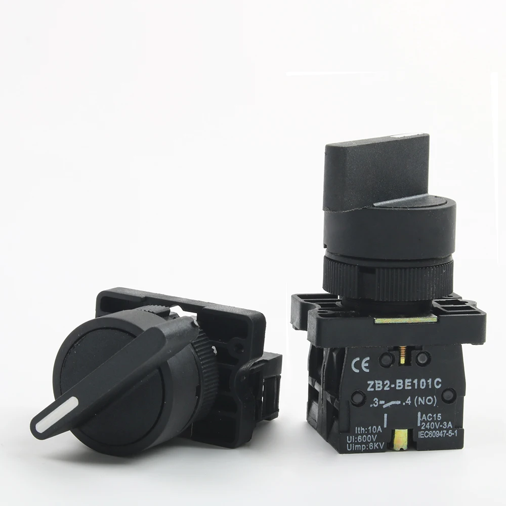 XB2-EJ21 XB2-EJ33 2/3 позиции 1NO/2NO фиксации самоблокирующимся селектор кнопочный переключатель 22 мм