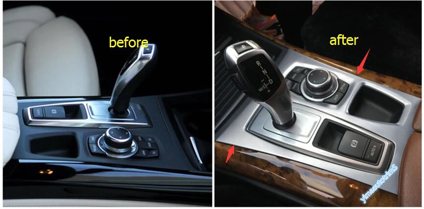 Yimaautotrim для BMW X5 E70 2009 2013/X6 E71 2010 2014 ручка переключения передач из нержавеющей стали