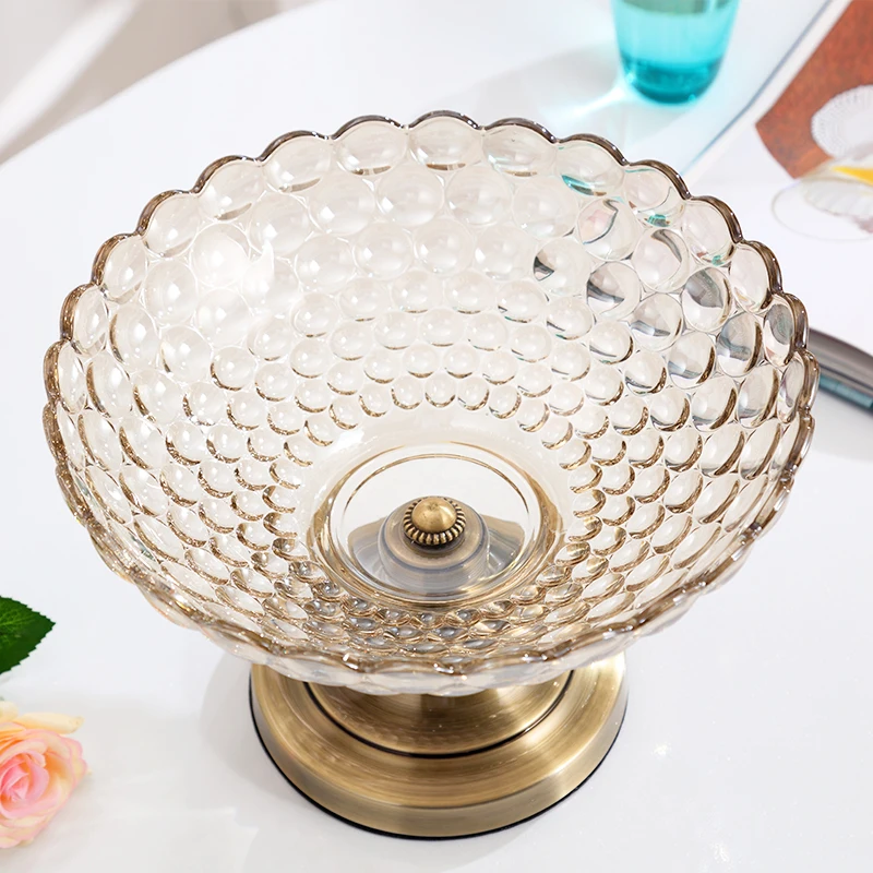 

European luxury Crystal glass VaseAmerican creativeFruit tray home Decoration Crafts Wedding Gifts tabletop Furnishing Figurines