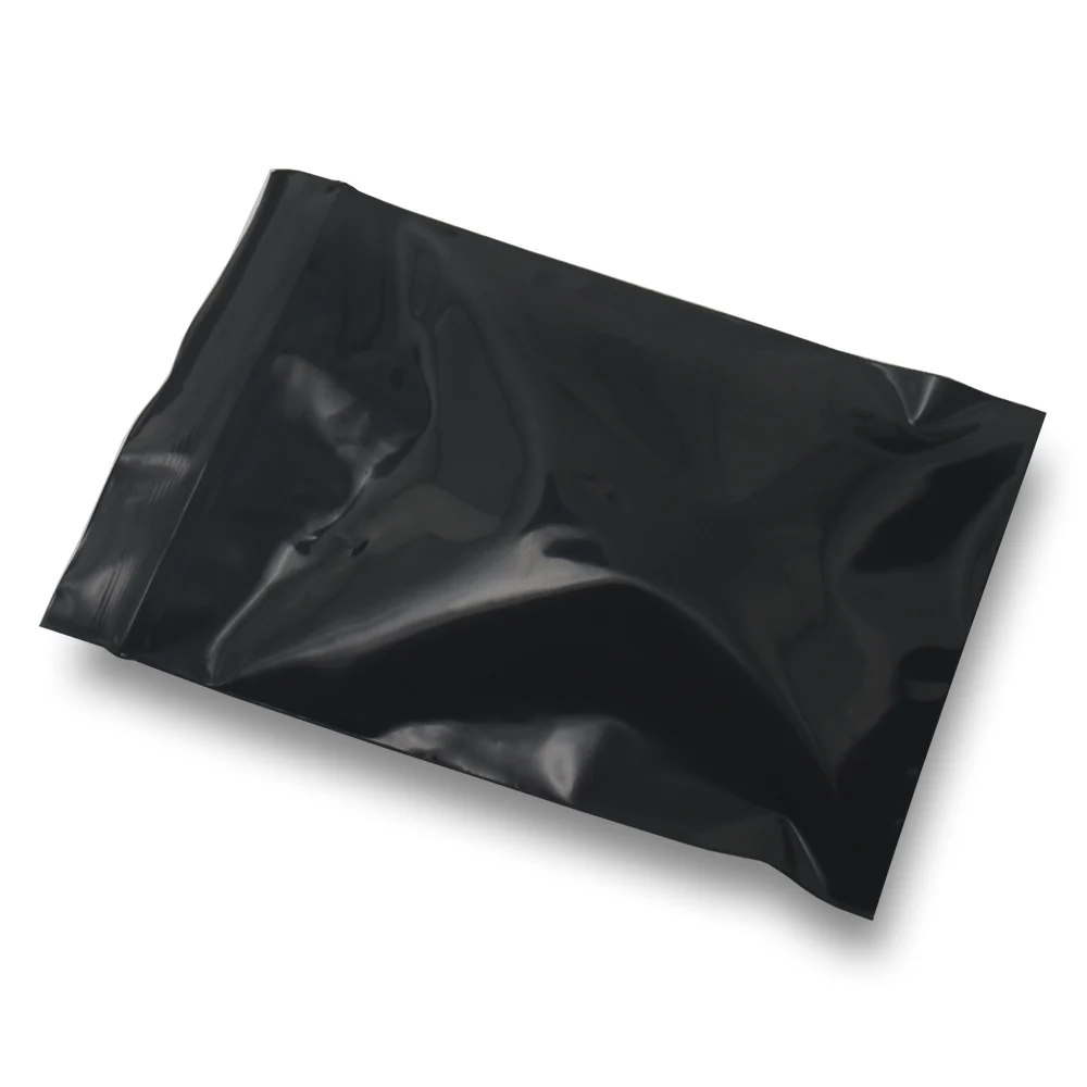 

5000pcs/lot 10*15cm Wholesale Black Opaque Plastic Bag Reclosable Zip Lock PE Poly Bags Heat Sealable Grocery Accessory Pack Bag