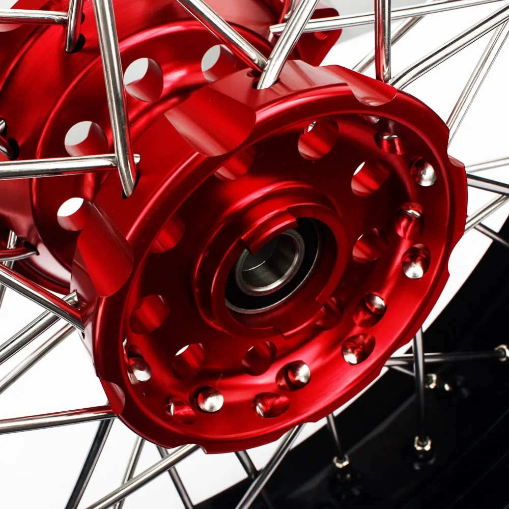 

BIKINGBOY For Suzuki DR 650 SE 96-16 15 14 13 12 11 10 09 08 07 06 05 04 03 02 01 Supermoto 17 3.5 4.25 Front Rear Wheel Rim Hub