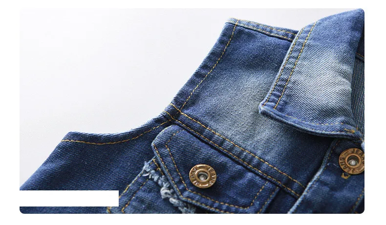Boys Fashion Denim Vests Autumn Children Casual Cowboy Waistcoats Child Girls Jeans Outdoor Vest Waistcoat