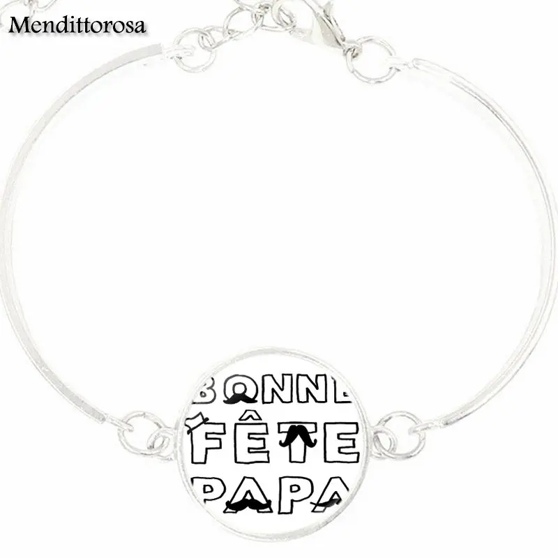 Ювелирные изделия JE TɺIME PAPA посеребренные стеклянные браслеты бижутерия для