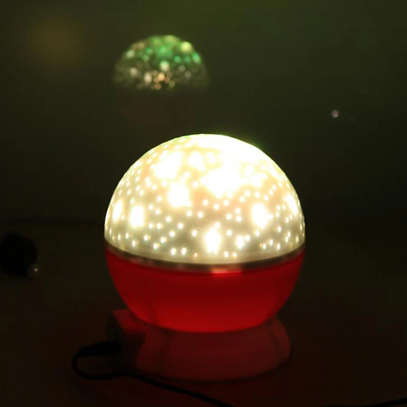 USB LED ночник Луна лампа звездное небо автоматический вращающийся проекционный
