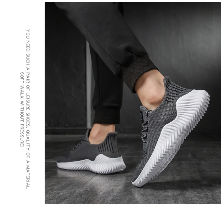 Кроссовки мужские дышащие Flyknit мужские s Легкая спортивная обувь уличный большого размера Masculino Adulto поддержка прямой доставки 39-47