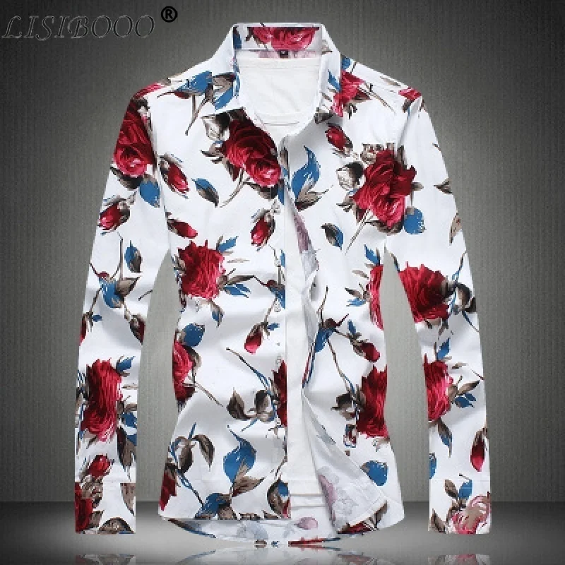 Мужская Повседневная рубашка с длинным рукавом повседневная приталенная