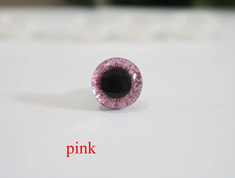 pink color 40 шт./лот 14 мм/16 мм/20 мм/24 мм 3D Прозрачные блестящие игрушечные глаза+ блестящая ткань+ шайба для плюшевая игрушка "сделай сам" Кукла-18 цветов на выбор-N18 - Цвет: pink color