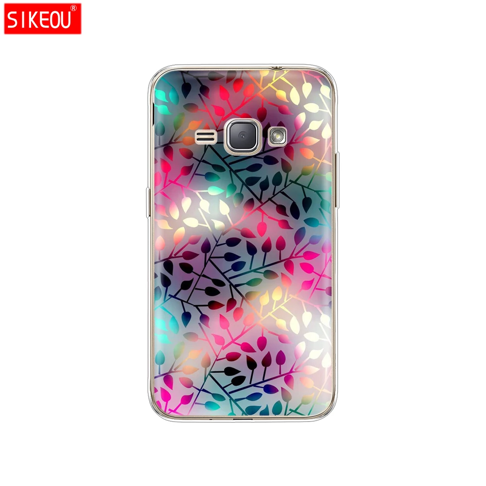 12051 Мягкий ТПУ чехол для Samsung Galaxy J1 J120 J120F SM-J120F задняя крышка 360 полная защитная Печать Прозрачный чехол цветок - Цвет: 12051