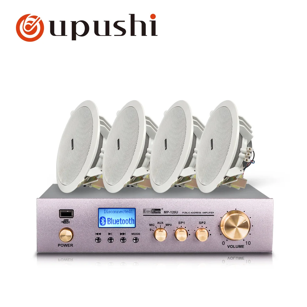 Цифровой стерео аудио oupushi 2-зонный усилитель мощности Bluetooth динамики 120 Вт с fm usb mp3