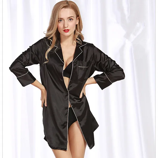 Белая ночная рубашка длинные сексуальные шелковые ночные рубашки атласная с