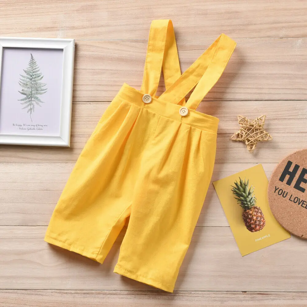 Комплект одежды из 2 предметов для маленьких девочек топ с отворотом и оборками