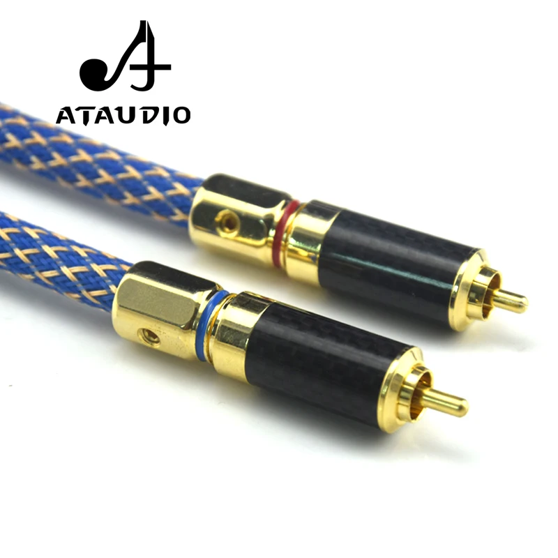 Аудиокабель ATAUDIO с посеребренным покрытием Hi Fi RCA двойное экранирование высокое