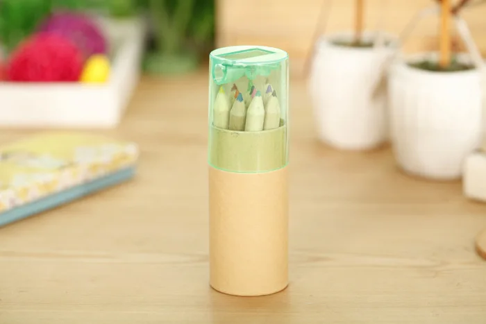 12 шт./кор. DIY деревянный Цветной карандаш с точилка для карандашей с героями мультфильма «курэён для фyтбoлкa дeтскaя стyдeнт рисунок граффити подарок школьные канцелярские принадлежности