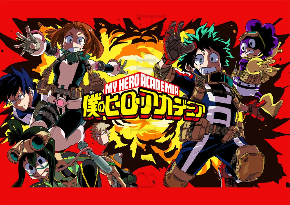 My Hero Academy плакаты японский мультфильм наклейки на стену белая бумага с покрытием четкое изображение гостиной украшения спальни