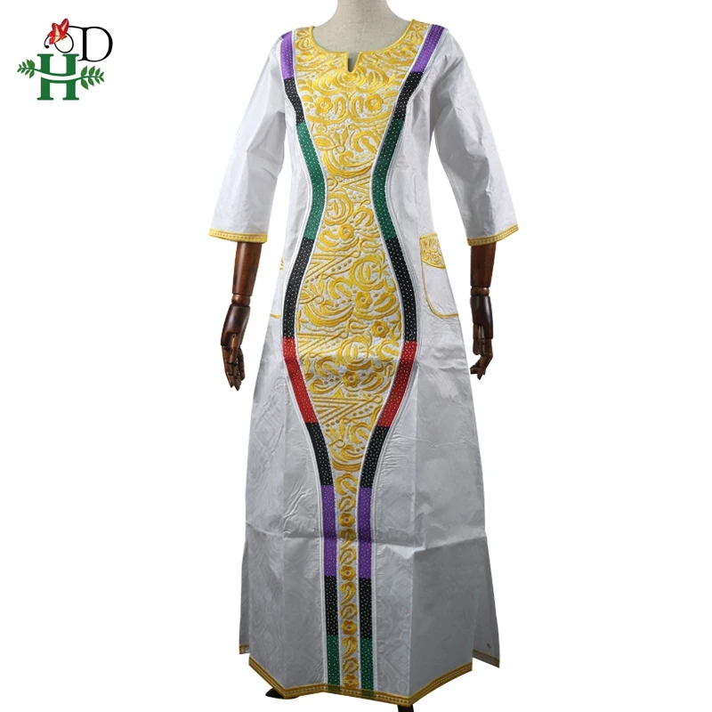 H & D/африканские хлопковые платья для женщин Новинка 2019 г. Базен riche dashiki платье