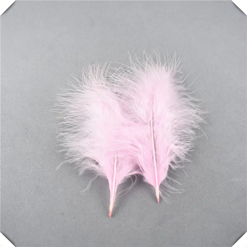 Pink Новые 20 шт 10-16 см пушистые перья индейки Марабу DIY свадебное платье украшения аксессуары Шлейфы и перья для рукоделия - Цвет: Pink